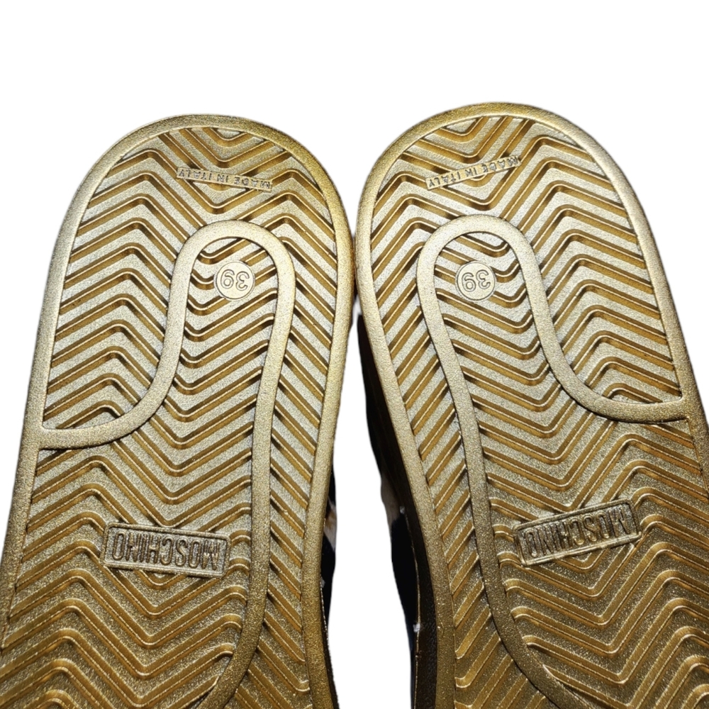 SOLD Moschino Genuine Calf Hair Detail Hi Top Basket Animal Print Sneakers - Picture 12 of 12